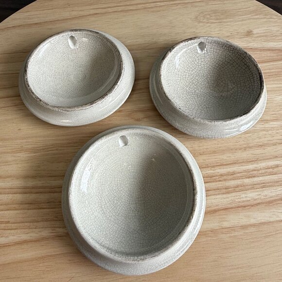 Set Of 3 Davenport Cries Of London Victorian Pottery Wall Plaques Vintage - Picture 6 of 7